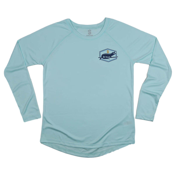 SURF GATOR BADGE LADIES SOLAR PERFORMANCE SHIRT - SEAFOAM - Sunshine State®