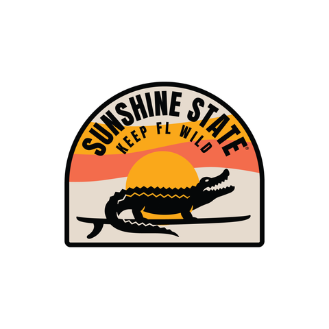 SURFING GATOR STICKER - Sunshine State®