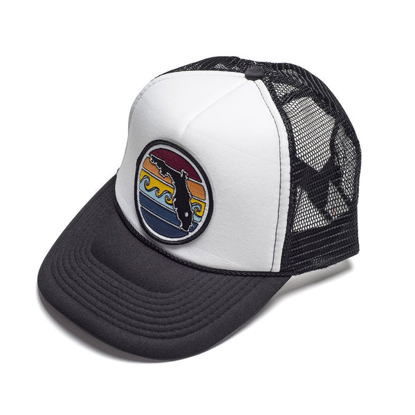 YOUTH FLORIDA SUNSET FOAM TRUCKER - BLACK - Sunshine State®