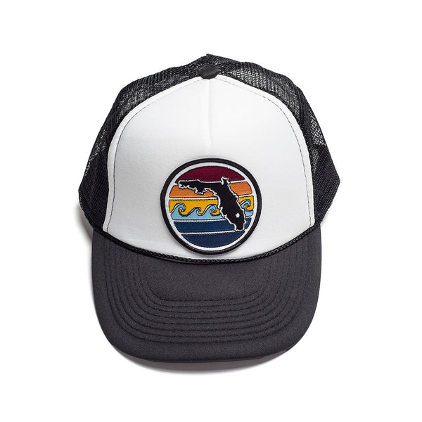 YOUTH FLORIDA SUNSET FOAM TRUCKER - BLACK - Sunshine State®