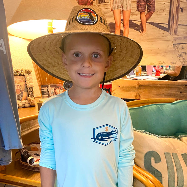 SURF GATOR BADGE TODDLER SOLAR SHIRT - SEAFOAM - Sunshine State®