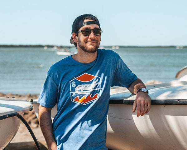 SURF GATOR SUNSET TEE - RETRO ROYAL - Sunshine State®