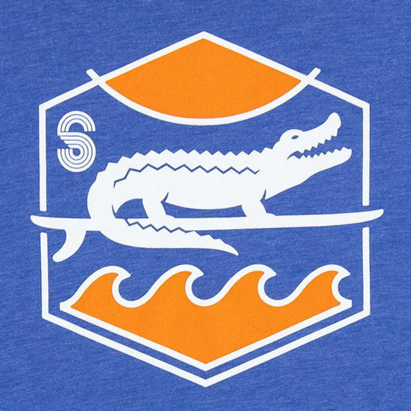 SURF GATOR SUNSET TEE - RETRO ROYAL - Sunshine State®