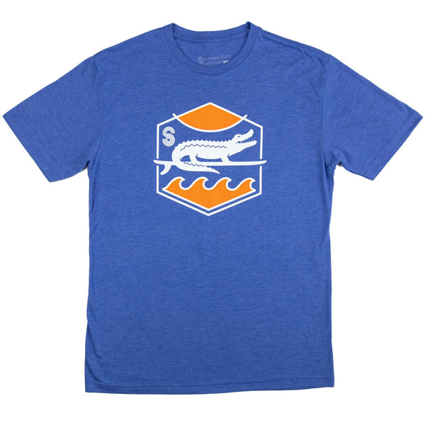 SURF GATOR SUNSET TEE - RETRO ROYAL - Sunshine State®